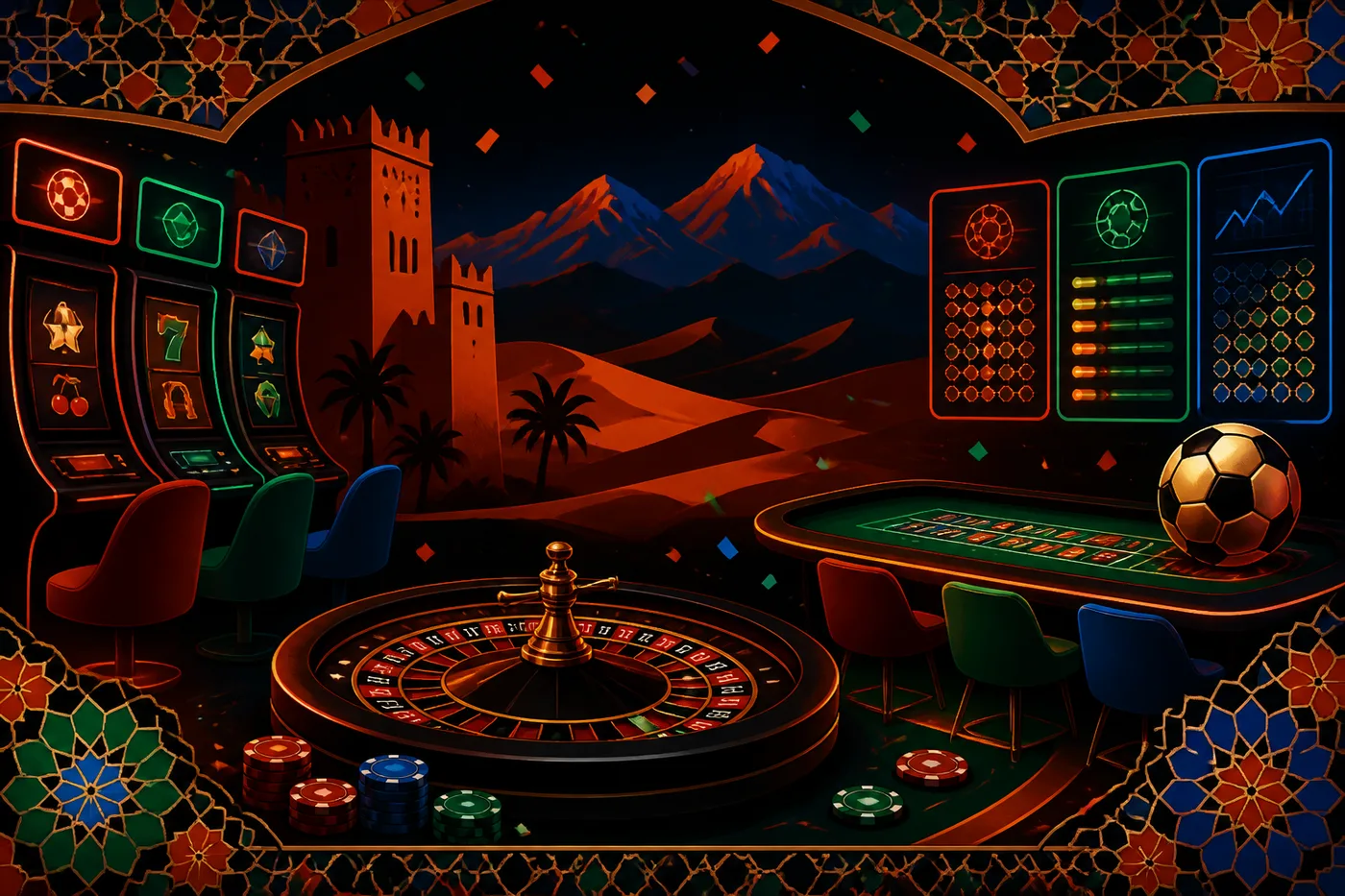 Machines, roulette, tables
